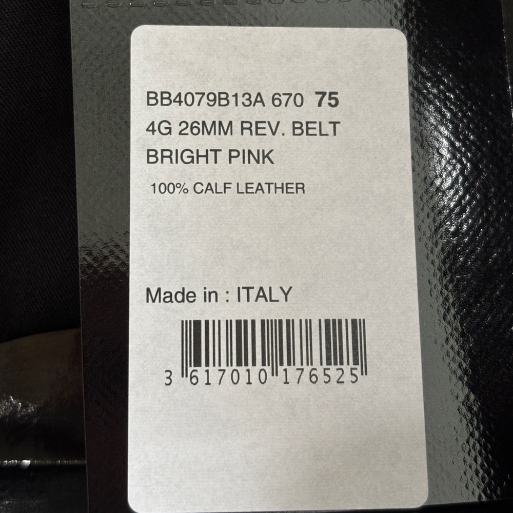 NWT • Givenchy • Reversible 4G Leather Belt • Bright Pink 75 (30'') -Authentic - Picture 6 of 9